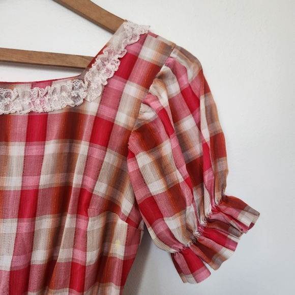 Vintage Rodeo Plaid Western Dress Small - Picture 4 of 9